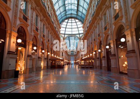 Europe, Italy, Lombardia, Milan, The gallery Vittorio Emanuele II in Milan, Stock Photo