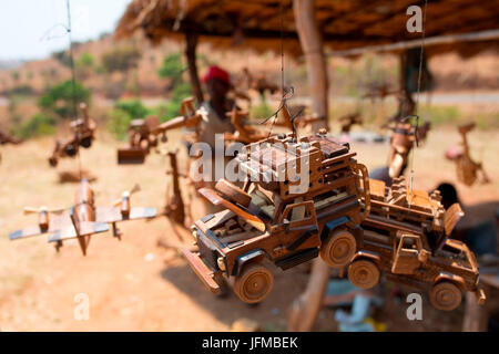 Africa, Malawi, Lilongwe district, Wood crafts Stock Photo