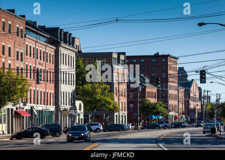 USA, Maine, Portland, buildings of the Old Port Stock Photo