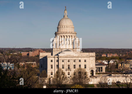 USA, Rhode Island, Providence, Rhode Island State House, exterior, elevated view Stock Photo