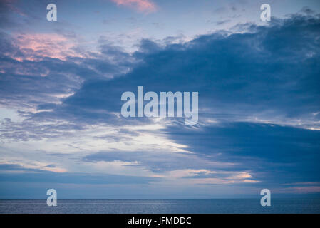 USA, Massachusetts, Cape Cod, Eastham, First Encounter Beach, sunset Stock Photo