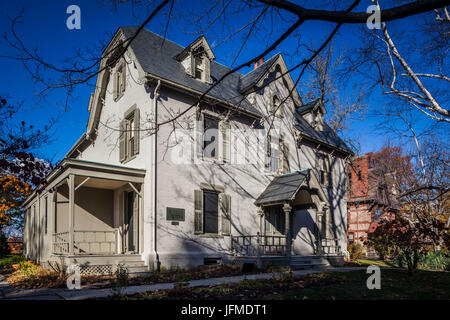 USA, Connecticut, Hartford, Harriet Beecher Stowe House, former home of American writer and abolitionist Harriet Beecher Stowe, autumn Stock Photo