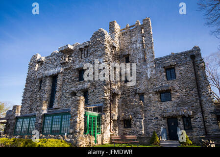 USA, Connecticut, East Haddam, Gillette Castle State Park, former stone home of actor William Gillette Stock Photo