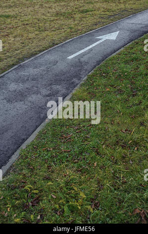 Symbol / Concepts, Turning asphalt road Stock Photo