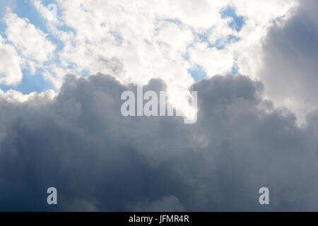 Background of dark clouds before a thunder-storm Stock Photo
