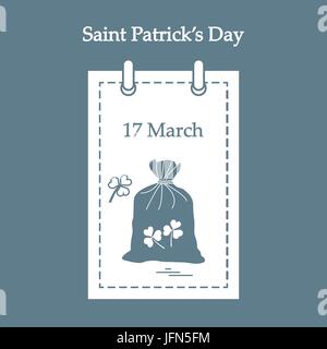 Vector St. Patrick's day sacking background with shamrock leaves Stock Vector Image &amp; Art - Alamy