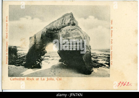 03962-La Jolla-1903-Cathedral Rock at la Jolla-Brück & Sohn Kunstverlag Stock Photo