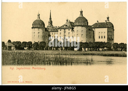 04404-Moritzburg-1903-Jagdschloß-Brück & Sohn Kunstverlag Stock Photo