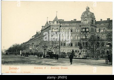 05067-Budapest-1904-Andrassy Straße-Brück & Sohn Kunstverlag Stock Photo