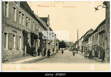 05443-Mühlberg-1904-Schloßstraße-Brück & Sohn Kunstverlag Stock Photo