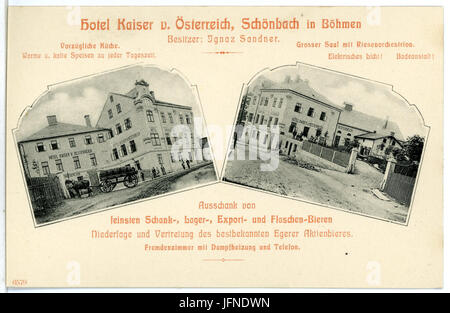 06579-Schönbach in Böhmen-1905-Hotel Kaiser von Österreich-Brück & Sohn Kunstverlag Stock Photo