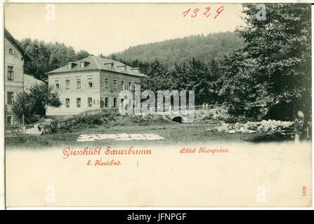 01329-Gießhübl-Sauerbrunn-1899-Hotel Kronprinz-Brück & Sohn Kunstverlag Stock Photo