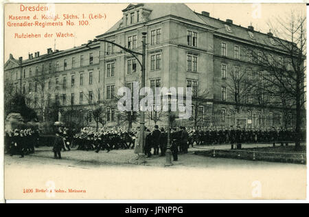 01406-Dresden-1899-Kaserne des Grenadier-Regiments Nr. 100-Brück & Sohn Kunstverlag Stock Photo