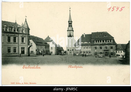 01545-Siebenlehn-1901-Marktplatz-Brück & Sohn Kunstverlag Stock Photo