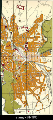 1882 Theodor Unger. Hannover. Führer durch die Stadt und ihre Bauten. Seite  000a1 Plan der Königlichen Residenzstadt Hannover, Klindworth's Verlag &  Lithographie, 6. Nachdruckauflage 1991, Planquadrat D1-F8 Stock Photo -  Alamy