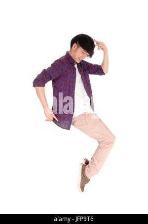 Asian man dancing. Stock Photo