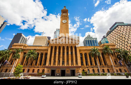 City Hall in Brisbane Australia from King George Square Stock Photo