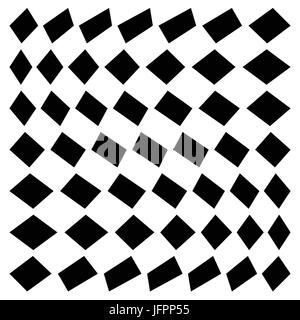 Distorted mesh, grid geometric element. Irregular mosaic visual element Stock Vector