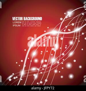 abstract bokeh background with curve line and light effect Stock Vector