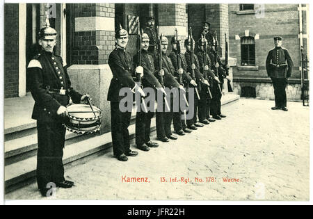 12538-Kamenz-1911-13. Infanterie-Regiment Nr. 178 Wache-Brück & Sohn Kunstverlag Stock Photo