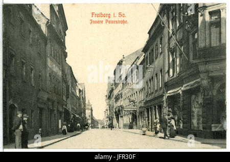 13101-Freiberg-1911-Innere Peterstraße-Brück & Sohn Kunstverlag Stock Photo