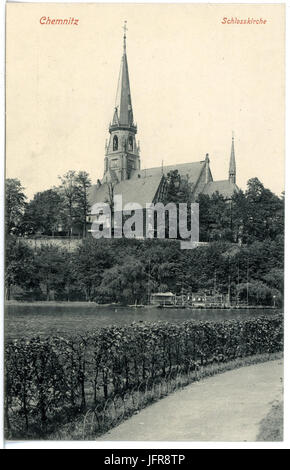 16969-Chemnitz-1913-Schloßkirche-Brück & Sohn Kunstverlag Stock Photo
