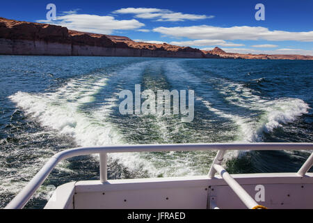 Walk on tourist boat Stock Photo