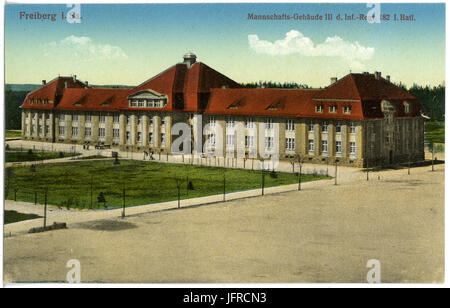 19406-Freiberg-1915-Mannschaftsgebäude des III. Batt. 182. Infanterie-Regiment-Brück & Sohn Kunstverlag Stock Photo