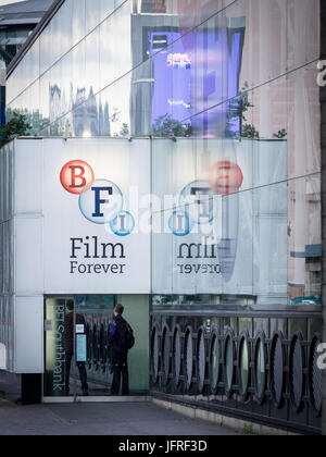 BFI London - BFI Southbank - Entrance to the British Film Institute centre on the South Bank, London, UK Stock Photo