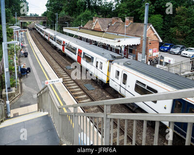 Whittlesford Parkway station a few miles south of Cambridge. The station is a main stop on the line from Cambridge to London Liverpool Street. Stock Photo