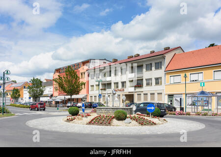 Hauptplatz (main square), Jennersdorf, Südburgenland, Burgenland, Austria Stock Photo