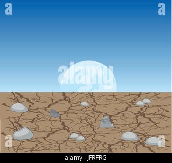 Desert and stone Stock Vector