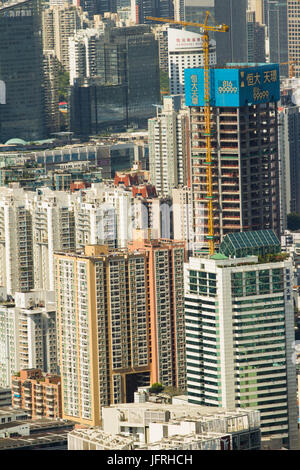 Shenzhen cityscape - aerial view at Nanshan from nanshan mountain ...