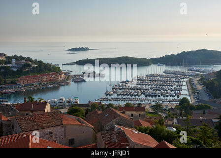 Beautiful View Of Vrsar Port At Sunset-Istria,Croatia Stock Photo