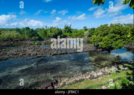 Ruined city Nan Madol,  Pohnpei, Micronesia, Central Pacific Stock Photo
