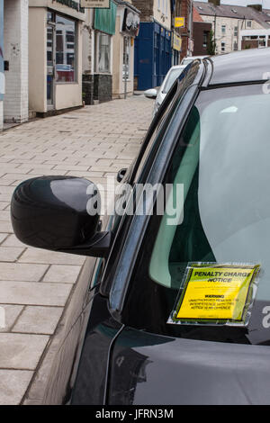 Penalty Charge Notice fixed to Windscreen Stock Photo