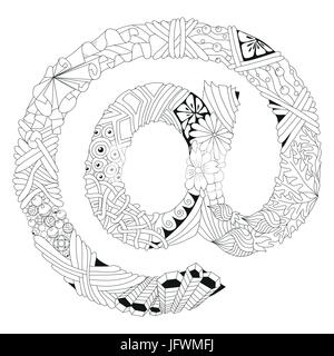 Zentangle stylized sign Stock Vector