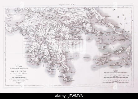 Carte de la partie méridionale de la Grèce - Blouet Guillaume-abel - 1831 Stock Photo