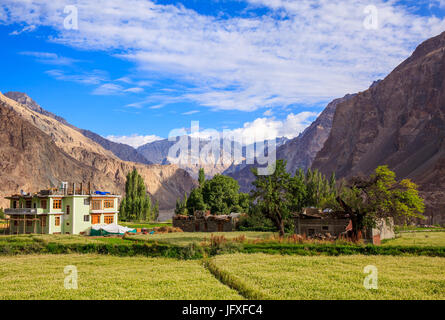Turtuk village, Diskit, Jammu and Kashmir, India Stock Photo