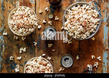 popcorn and ber Stock Photo