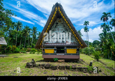 Oldest Bai of Palau, an house for the village chiefs, Island of Babeldoab, Palau, Central Pacific Stock Photo