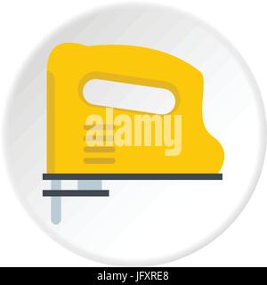 Yellow pneumatic gun icon circle Stock Vector