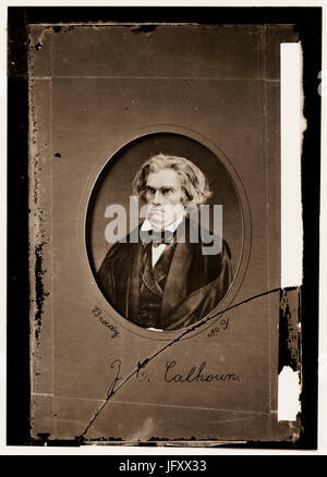 TITLE:  John C. Calhoun CALL NUMBER:  LC-BH82- 5144 A <P&P>[P&P] REPRODUCTION NUMBER:  LC-DIG-cwpbh-02605 (digital file from original neg.) RIGHTS INFORMATION:  No known restrictions on publication. MEDIUM:  1 negative : glass, wet collodion. CREATED/PUBLISHED:  [between 1855 and 1865] Stock Photo