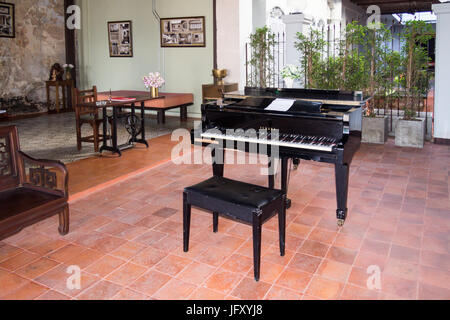 Piano in the lobby of the On On hotel, Old Phuket Town, Thailand Stock Photo