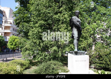 Statue of Vasilije Vasa Carapic in Belgrade, known as the Dragon from Avala was Serbian military commander that participated in the First Serbian Upri Stock Photo