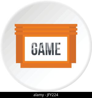Games floppy disk icon circle Stock Vector
