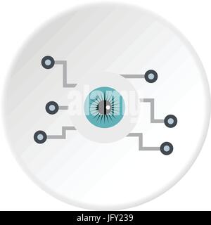 Cyber eyes icon circle Stock Vector