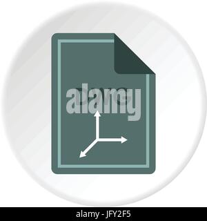 File DWG icon circle Stock Vector