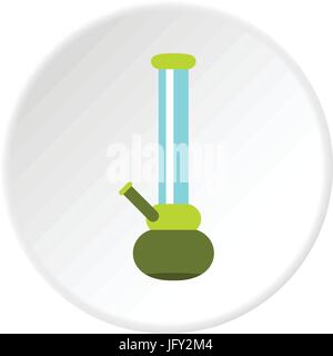 Bong for smoking icon circle Stock Vector