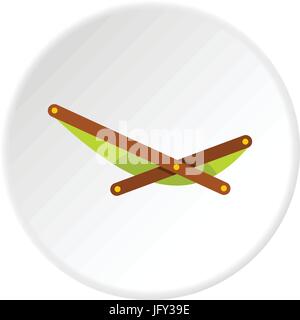 Beach chaise icon circle Stock Vector